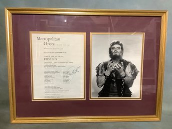 Signed Photograph Of Metropolitan Opera Jon Vickers #3