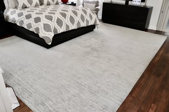 Luminosity Glisten  Wool Viscose Area Rug In Blue Blaze 12 X 15