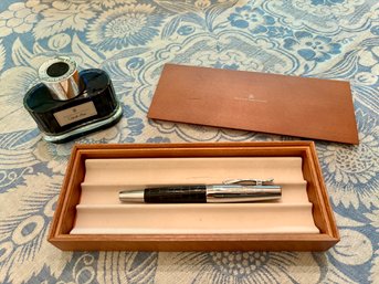 Graf Von Faber-Castell Croco Fountain Pen & Ink Bottle