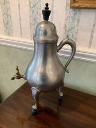 Antique Pewter Pot With Spigot