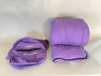 Purple LL Bean Sleeping Bag
