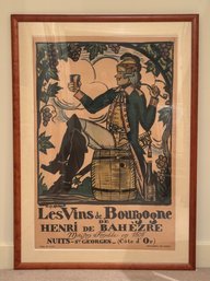 VERY LARGE Guy Arnoux (1891-1951) Vintage French Poster 'Les Vins De Bourgogne'