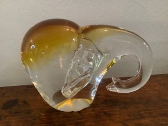 MCM Murano Amber Glass Elephant