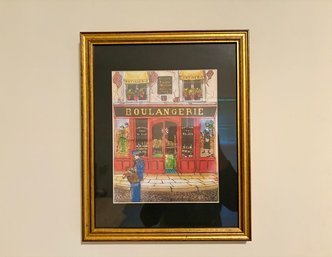 French Bakery, Framed Lithograph By Alain Bathelot (American, 20th Century)