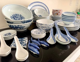 Large Lot Of Assorted Chinese Tableware