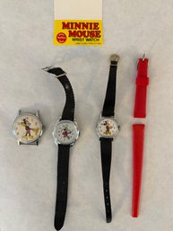 Vintage Mickey & Minnie Mouse Watches