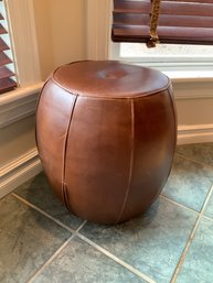 Ballard Designs Leather Pouf Lot 1