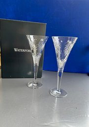 Christmas Night Toasting Flutes Set Of 2  - W/ Box