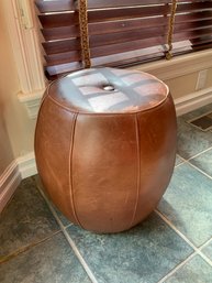 Ballard Designs Leather Pouf Lot 2