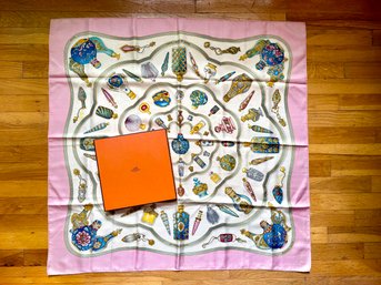 Hermes Qu' Importe Le Flacon Silk Scarf, Purchased In Paris