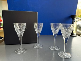 Set Of 4 Crystal Heritage Cordial Glasses W/ Box