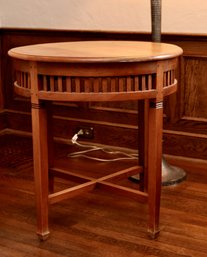 Teak Singapore Import Vintage Wiener Wekstatte Style Occasional Round  Side Table