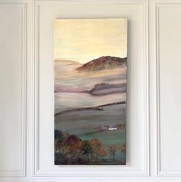 Contemporary Tall Plein Air Painting Signed & Dated 1980