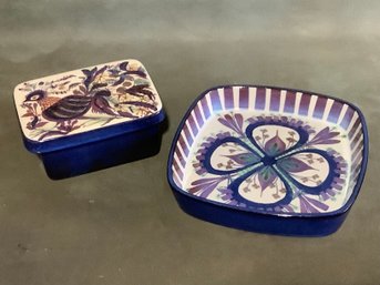 Pair Of Royal Copenhagen Trinket Dishes