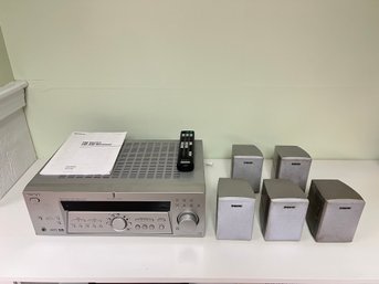 Sony AM/FM Receiver STR-K502 With 5 Outdoor Speakers