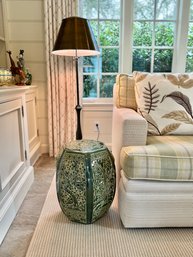 Green Ceramic Garden Stool