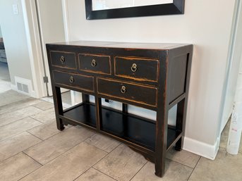 Beautiful Lillian August Black Console Cabinet