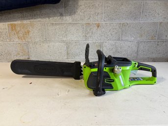 Greenworks DIGIPRO 40V Cordless Chainsaw. Model Number: 20312.