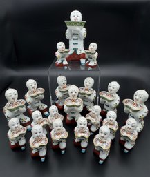21 Piece Herend Fabulous Large Chinoiserie Salt Cellars Figural Collection