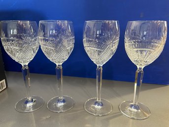 Set Of 4 Seahorse Nouveau Goblets  W/ Box