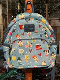 Rare LOUNGEFLY Disney Parks Exclusive 'CHIBI ICONS' Mini Backpack