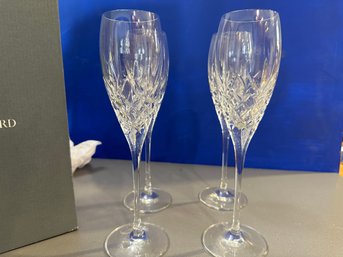 Waterford Plaza Set Of 4 Flutes  6 1/2 Oz.  W/ Box