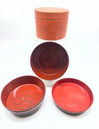 Antique Burmese Lacquerware Betel Box