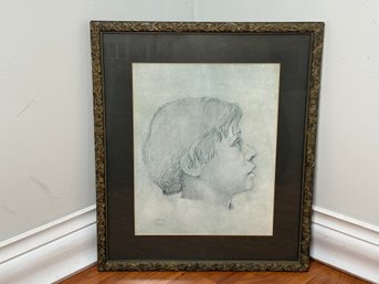 Vintage Edgar Degas 'Portrait Of René De Gas' Framed Lithograph – Art Institute Of Chicago