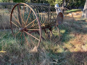 An Antique Horse Drawn Hay Rake - Wonderful Garden Ornament