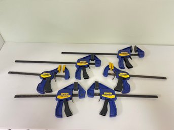 Lot Of 6 Irwin Quick Grip Clamps