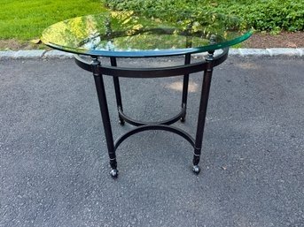 Beveled Glass Side Table