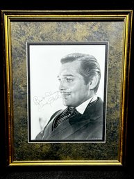 Clark Gable Autographed Classic B&W Promotional Portrait  Includes COA 12 X 15'