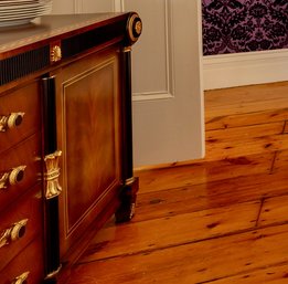 Infinity Solid Wood Neoclassical Server / Buffet With Doors & Drawers