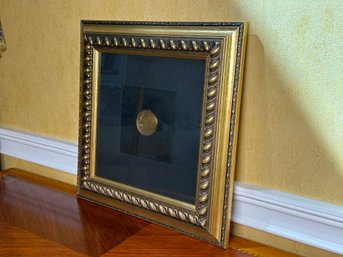 Erte Romain De Tirtoff 'The Parrot' Double Sided Bronze Medallion Coin In Frame With COA