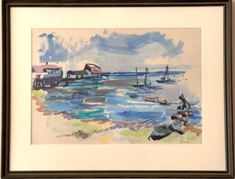 'On Montauk' Signed Watercolor Painting