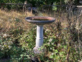 A Cast Stone Bird Bath