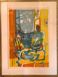 'Lunch On Lake Cuomo' Marcel Mouly (1918-2008) Signed Lithograph