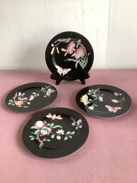 The Haldon Group Black Floral Dish Set Of 4