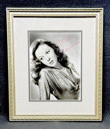 Susan Hayward Autographed Photograph Professionally Framed & Matted Includes COA 13 X 16'