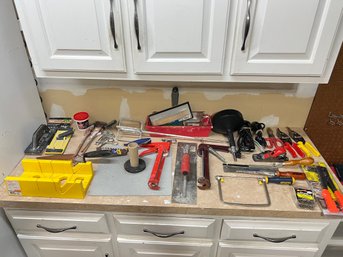 Table Lot Of Tools And Misc Items