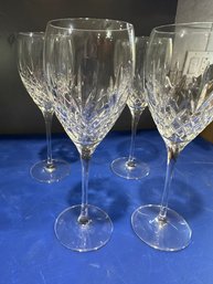 Waterford Plaza Goblets - Set Of 4  W/ Box