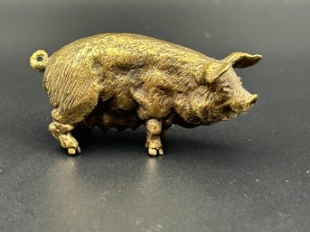 Vintage Bronze Cabinet Figure Of A Rotund Sow Pig- Vienna Bronze?