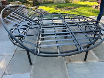 A Round Vintage Brown Jordan 2 Piece Chaise / Daybed / Lounger - 96 Inch