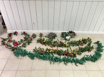 Lot Of Christmas Decor, Garlands And More