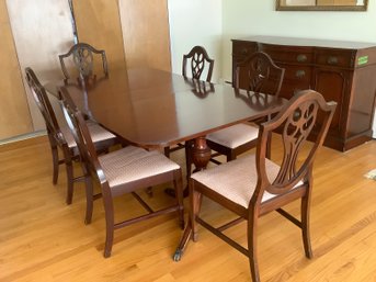 Vintage Solid Wood Table & Chairs