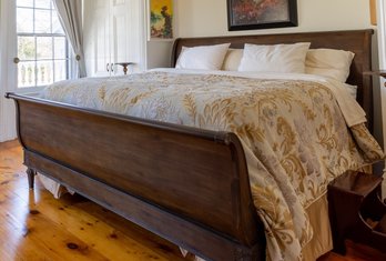 Restoration Hardware Empire Rosette King Sleigh Bed