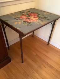 Vintage Blue Floral Table