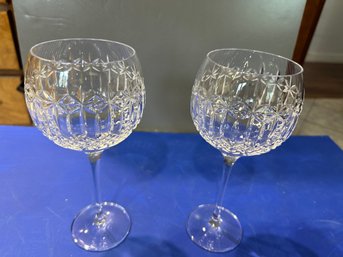 Set Of 2 Balmoral Balloon Wine Glasses W/ Box