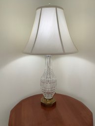 Vintage Crystal & Brass Lamp