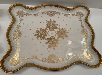 Large Vintage Limoges Hand Painted Tray